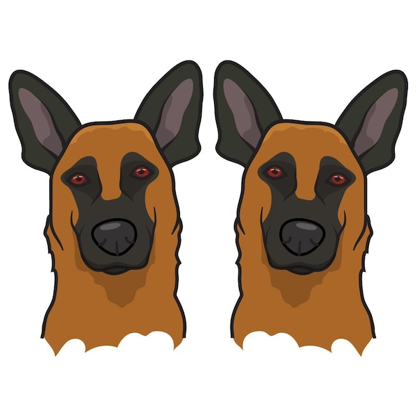 Belgian Malinois Dog Decal, Dog Lover Decor Vinyl Sticker